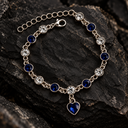 Navy blue heart bracelet