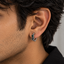 Black knot men’s earring