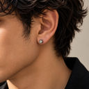 Stone star stud earring