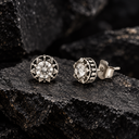 Stone star stud earring
