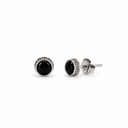 Black silver men’s studs