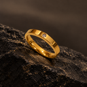 Gold ring stone men