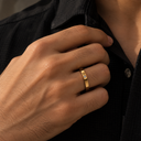 Gold ring stone men