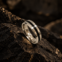 Black line ring men