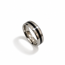 Black line ring men