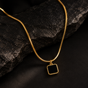Gold black pendant chain men