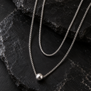 Double layer ball men’s chain