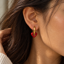 Red heart hoops