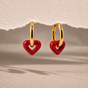 Red heart hoops