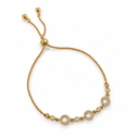 Round stone adjustable bracelet
