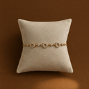 Round stone adjustable bracelet
