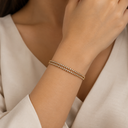 Double tennis adjustable bracelet