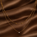 Ball stone double layer chain
