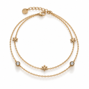 Snowflake double anklet