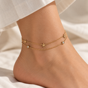 Snowflake double anklet