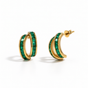 Clara Emerald Hoops