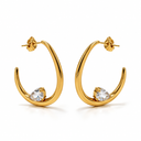 Single Stone Hoops