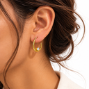 Single Stone Hoops