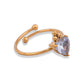 White heartlet ring