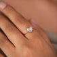 White heartlet ring