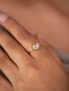 White heartlet ring