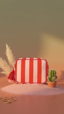 Stripes Red Pink Pouch