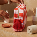 Stripes Red Pink Pouch