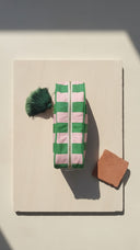 Stripes Green Pink Pouch