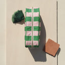 Stripes Green Pink Pouch