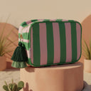 Stripes Green Pink Pouch