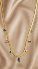 Multicolour Stones Snake Chain