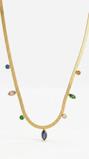 Multicolour Stones Snake Chain