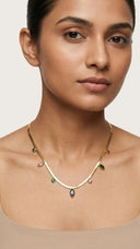 Multicolour Stones Snake Chain