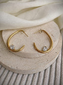 Single Stone Hoops