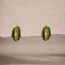 Clara Emerald Hoops