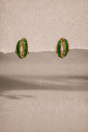 Clara Emerald Hoops