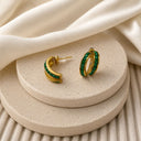 Clara Emerald Hoops