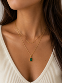 Emerald double layered chain