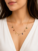 Teardrop Multiple Stones Chain