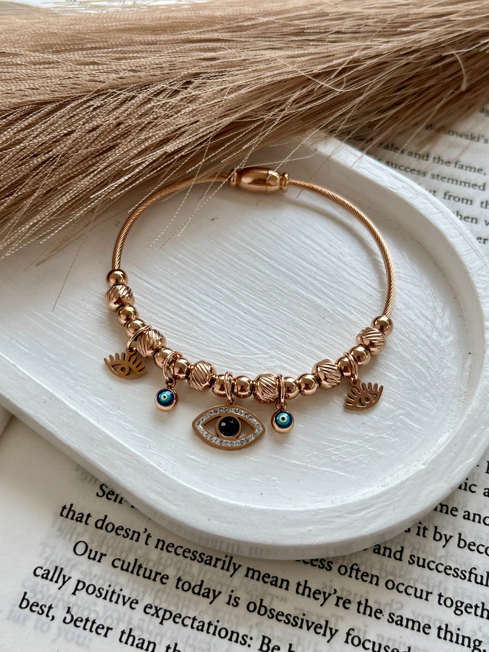 Evil eye hanging kada luxe