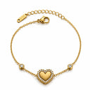 Heart stone single bracelet