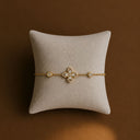 Four leaf stone bracelet