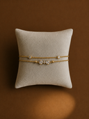 Double layered bow bracelet