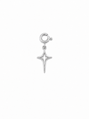 Charm hollow cross silver