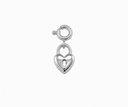 Charm heart lock silver