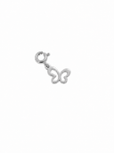 Charm butterfly hollow silver