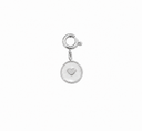 Charm heart mop silver