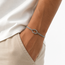 French knot Silver bracelet