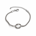 French knot Silver bracelet