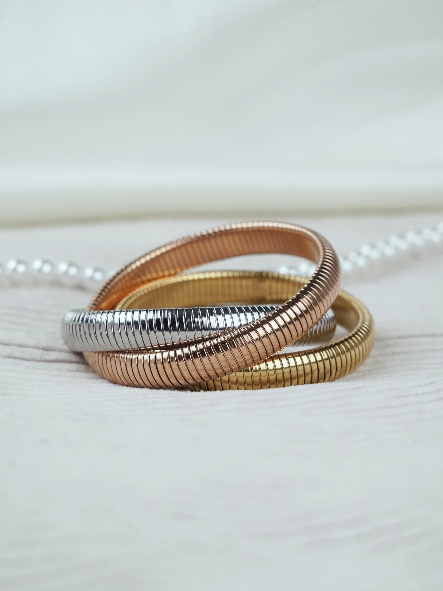 Snake bangle tricolour